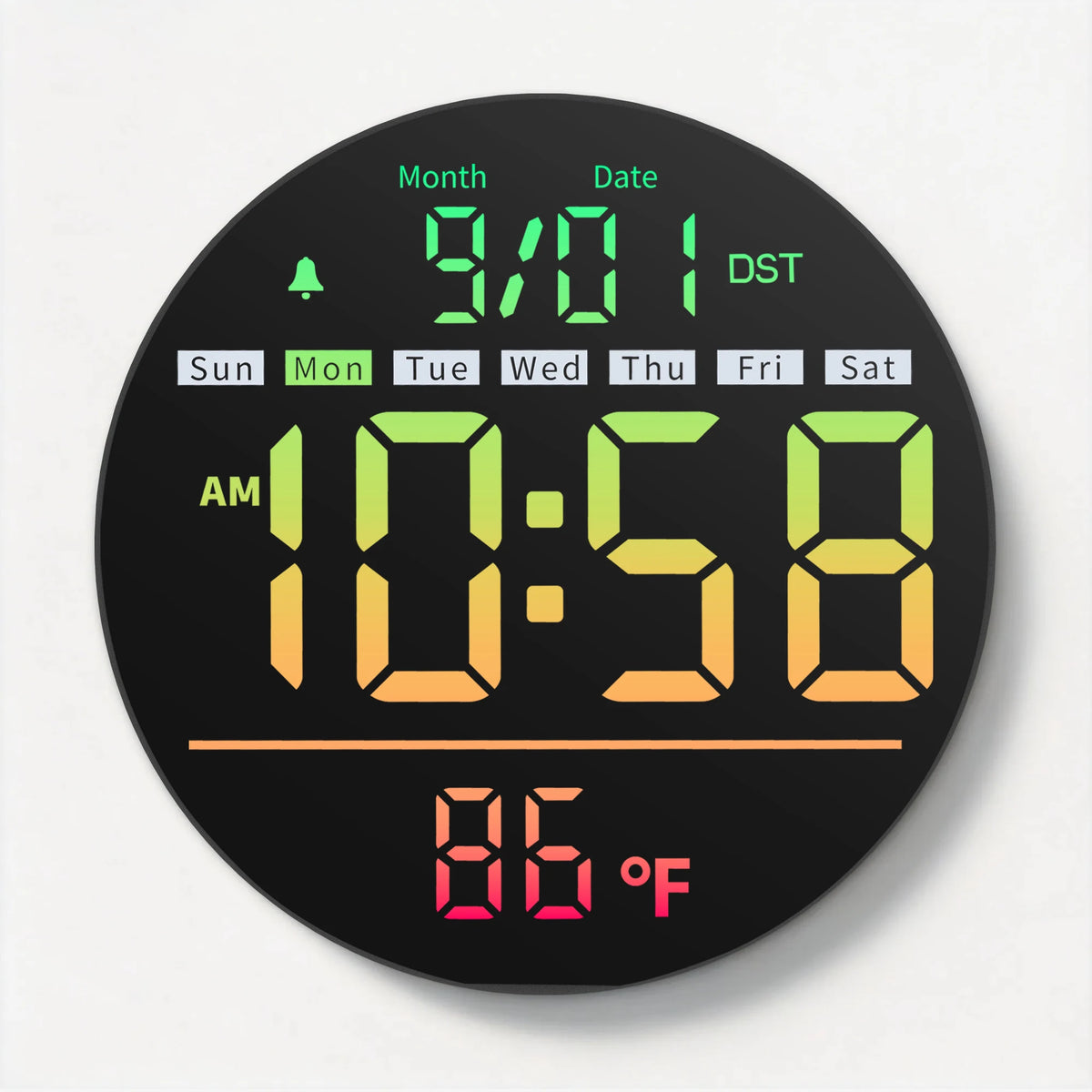 LED Digital Wall Clock Featuring Timer Temperature And Night Light
