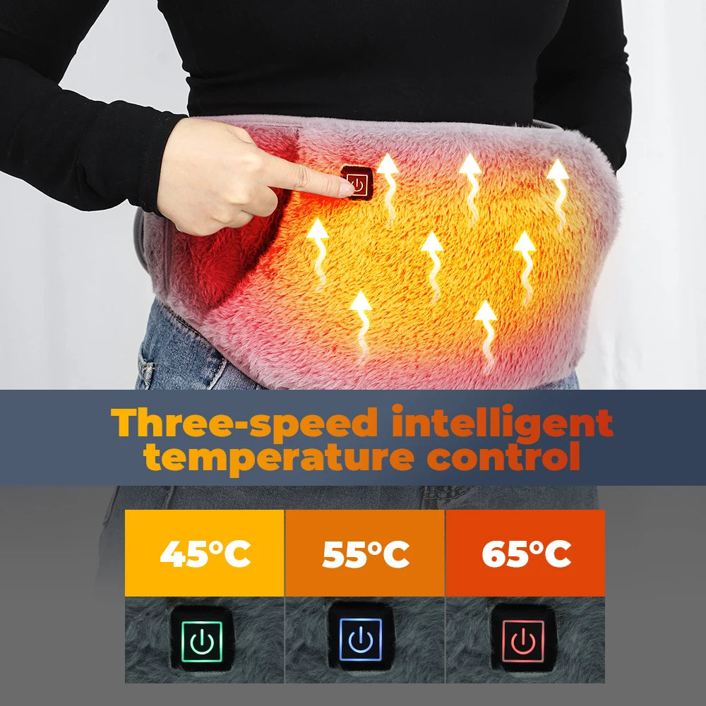 PASTSKY Graphene Heating Pad USB Rechargeable Waist Warmer