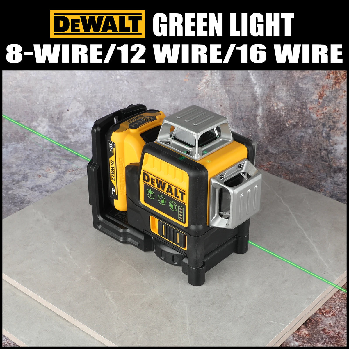 DEWALT 12V Green Laser Level 12-Line 360 Degree Vertical Horizontal