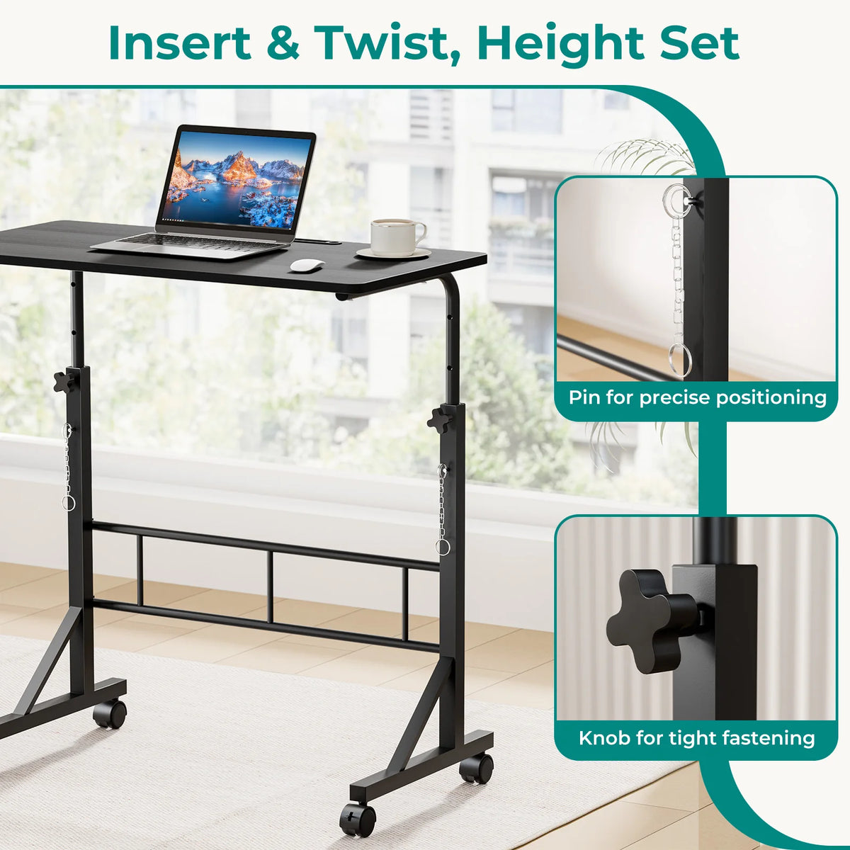 MCQ Ergonomic Adjustable Height Standing Office Computer Desk