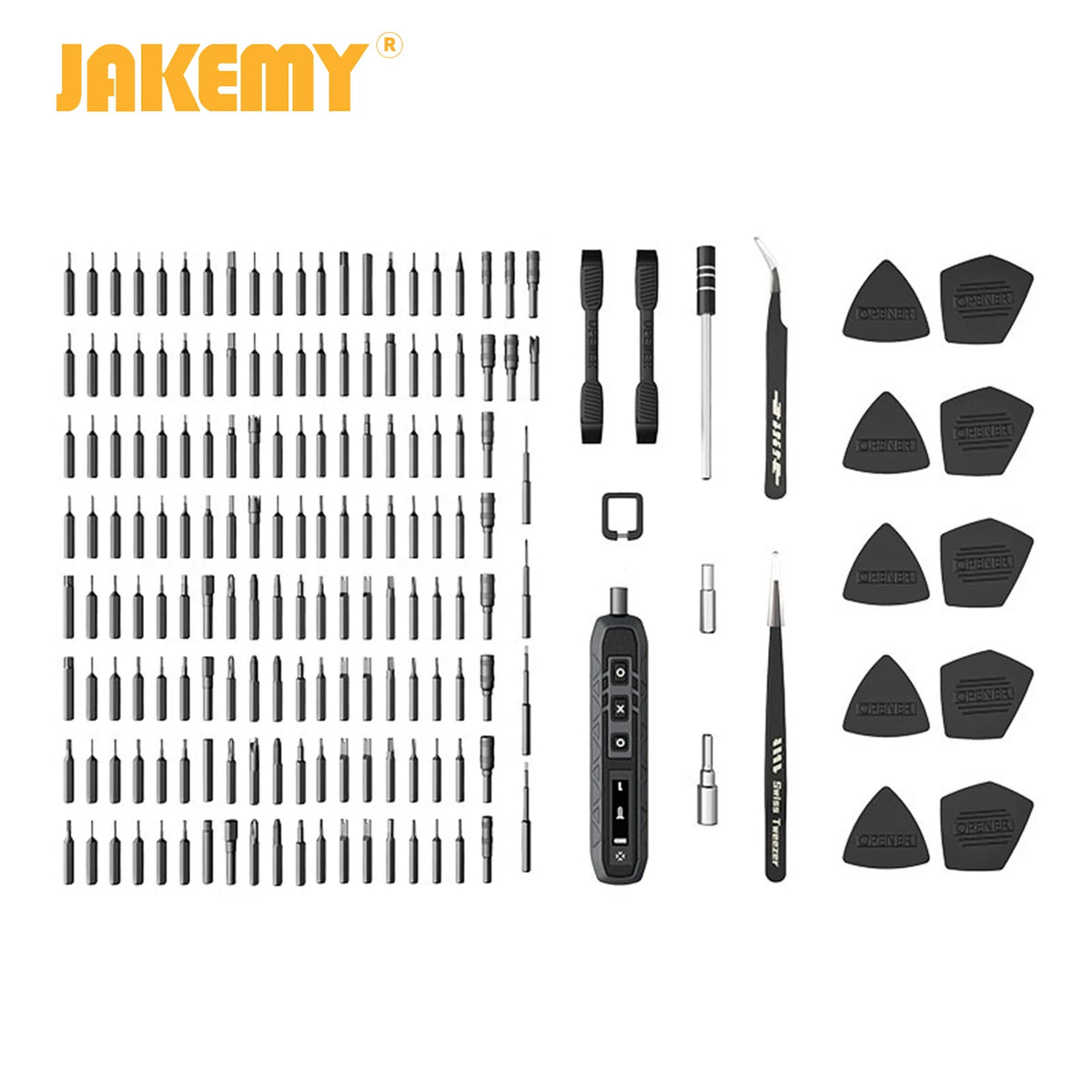 JAKEMY 180In1 Precision Screwdriver Set With Magnetic Bits Electric Or Manual