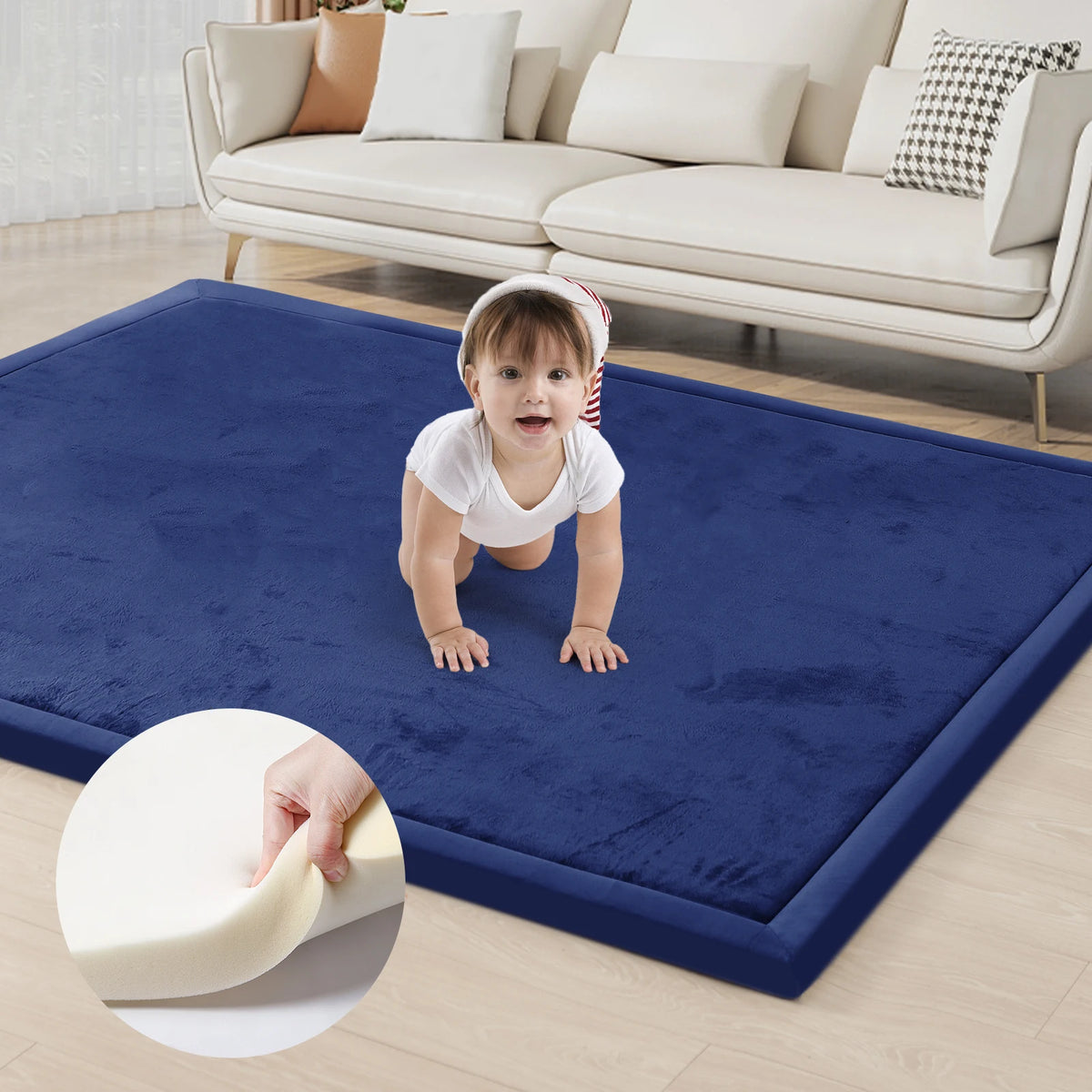 PaPaMat Memory Foam Playpen Carpet With Non Slip Backing