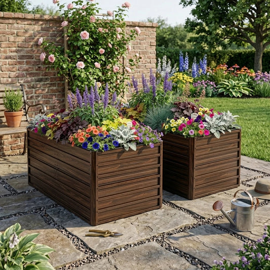Rustproof Steel Raised Garden Bed Planter With Drainage