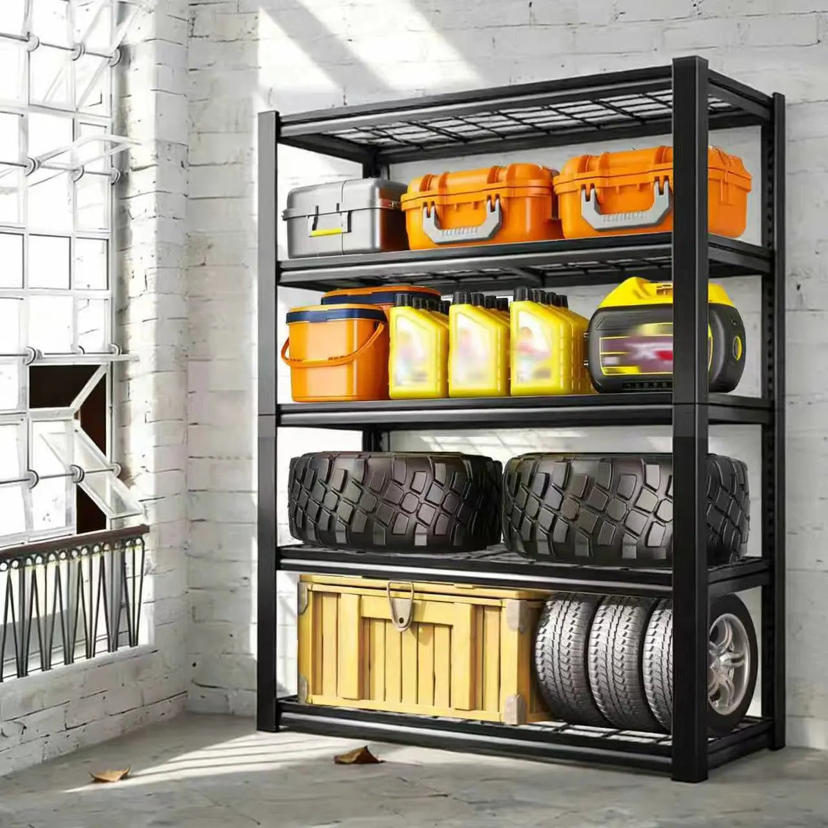 Sarenzoon Adjustable Metal Commercial Storage Rack Shelving