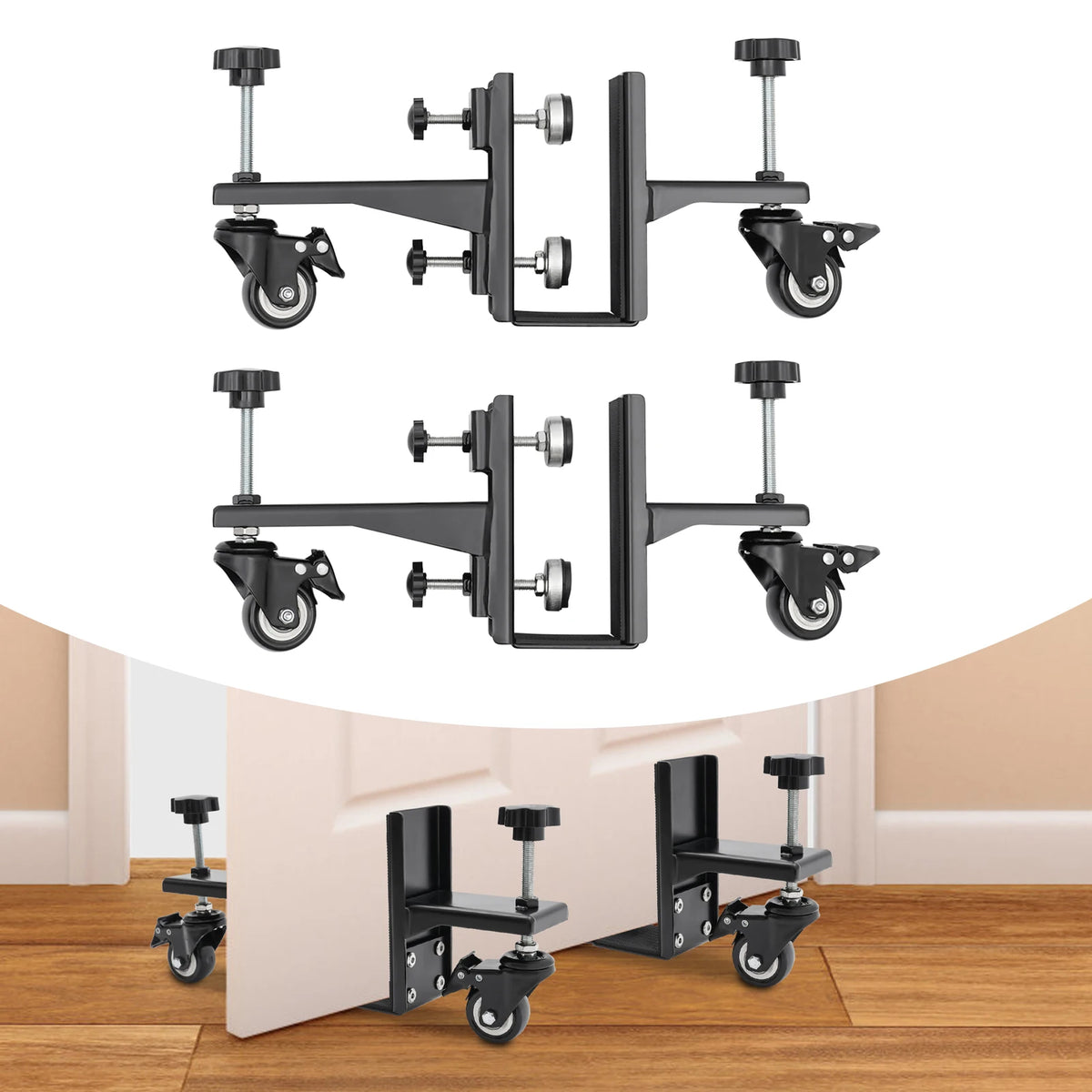 2pcs Door Installation Tools Portable Home Door Positioning fixture w/Pressure Plate Holder for Doors with  thickness of 1-2.375in