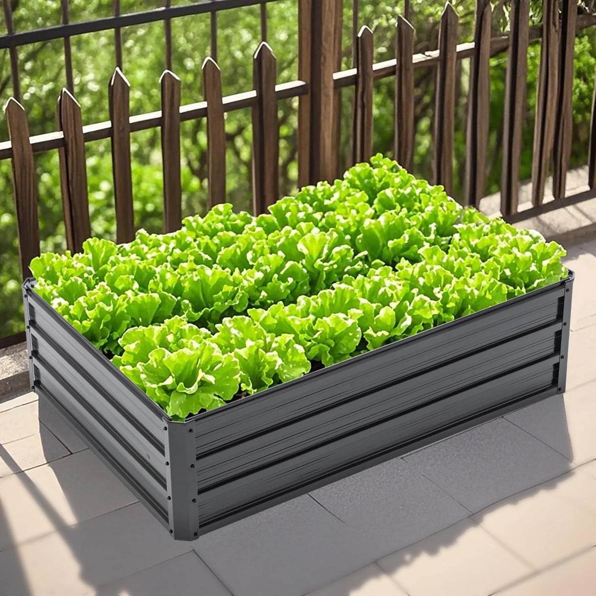Rustproof Steel Raised Garden Bed Planter With Drainage