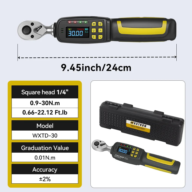 Waxtron Digital Torque Wrench 2 Percent Accuracy For Automotive