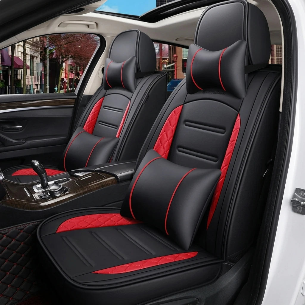 Leather Car Seat Covers Full Set for Honda with Cushions