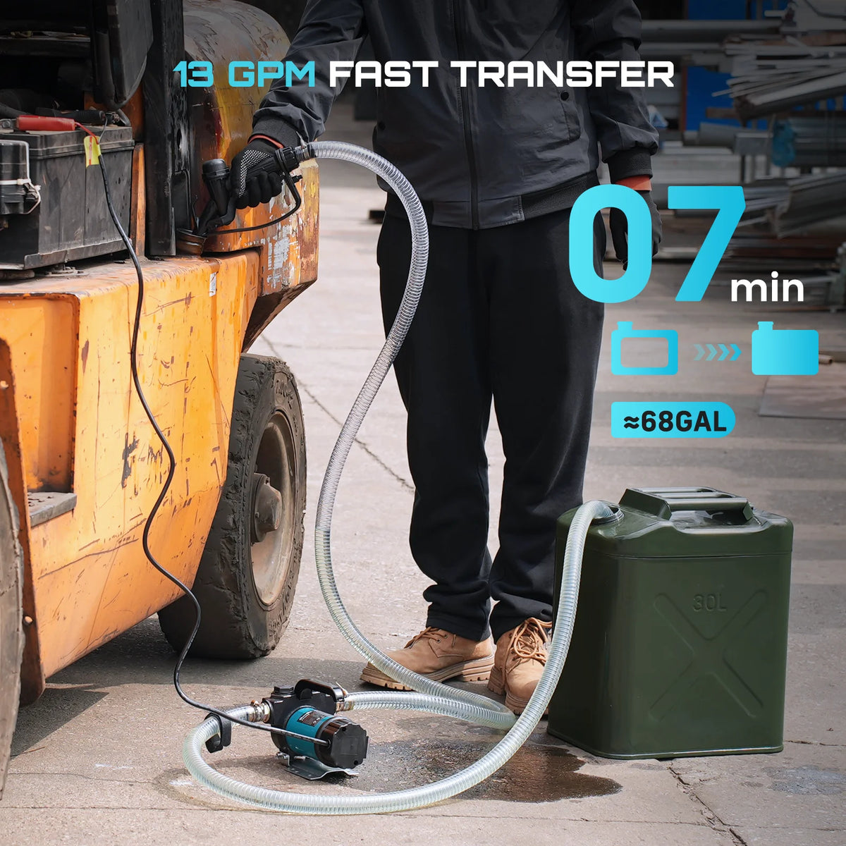 Seesii Electric Diesel Fuel Transfer Pump 12V Self Priming Kit