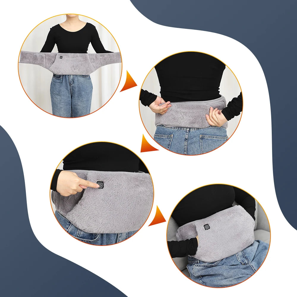 PASTSKY Graphene Heating Pad USB Rechargeable Waist Warmer
