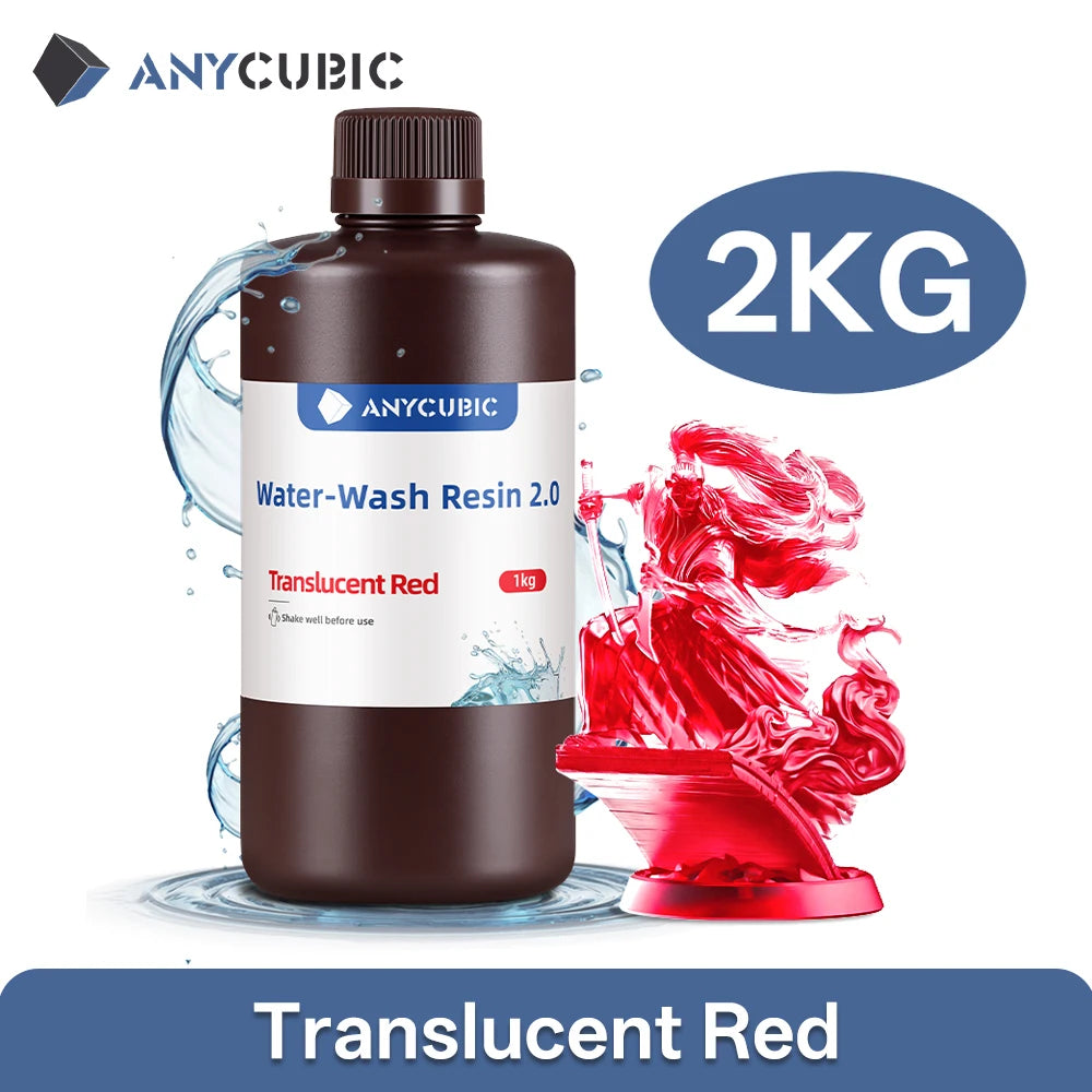 AnyCubic Water Washable 405nm UV Resin For 3D Printers