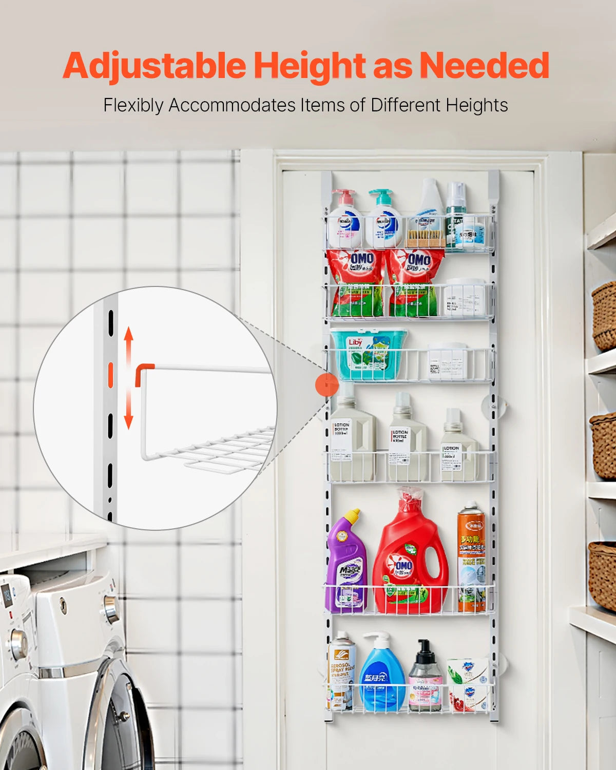 SucceBuy Heavy Duty Over The Door Pantry Spice Rack