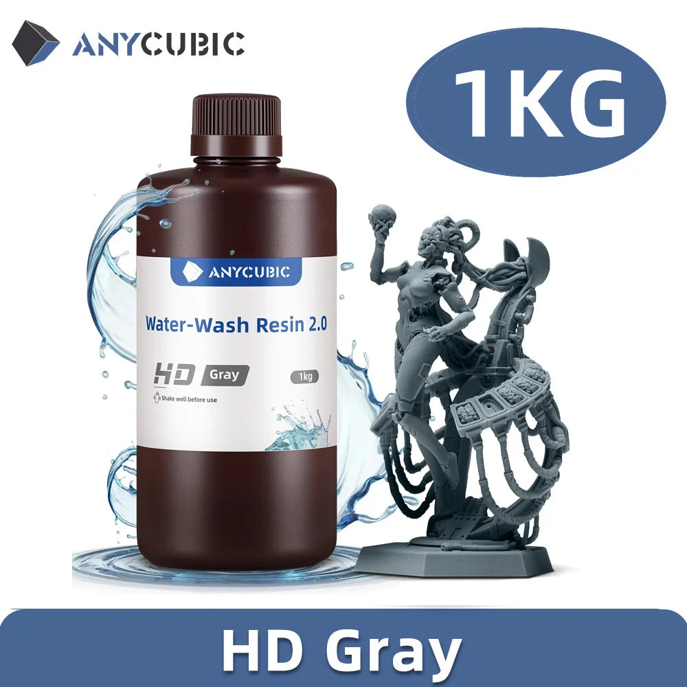 AnyCubic Water Washable 405nm UV Resin For 3D Printers