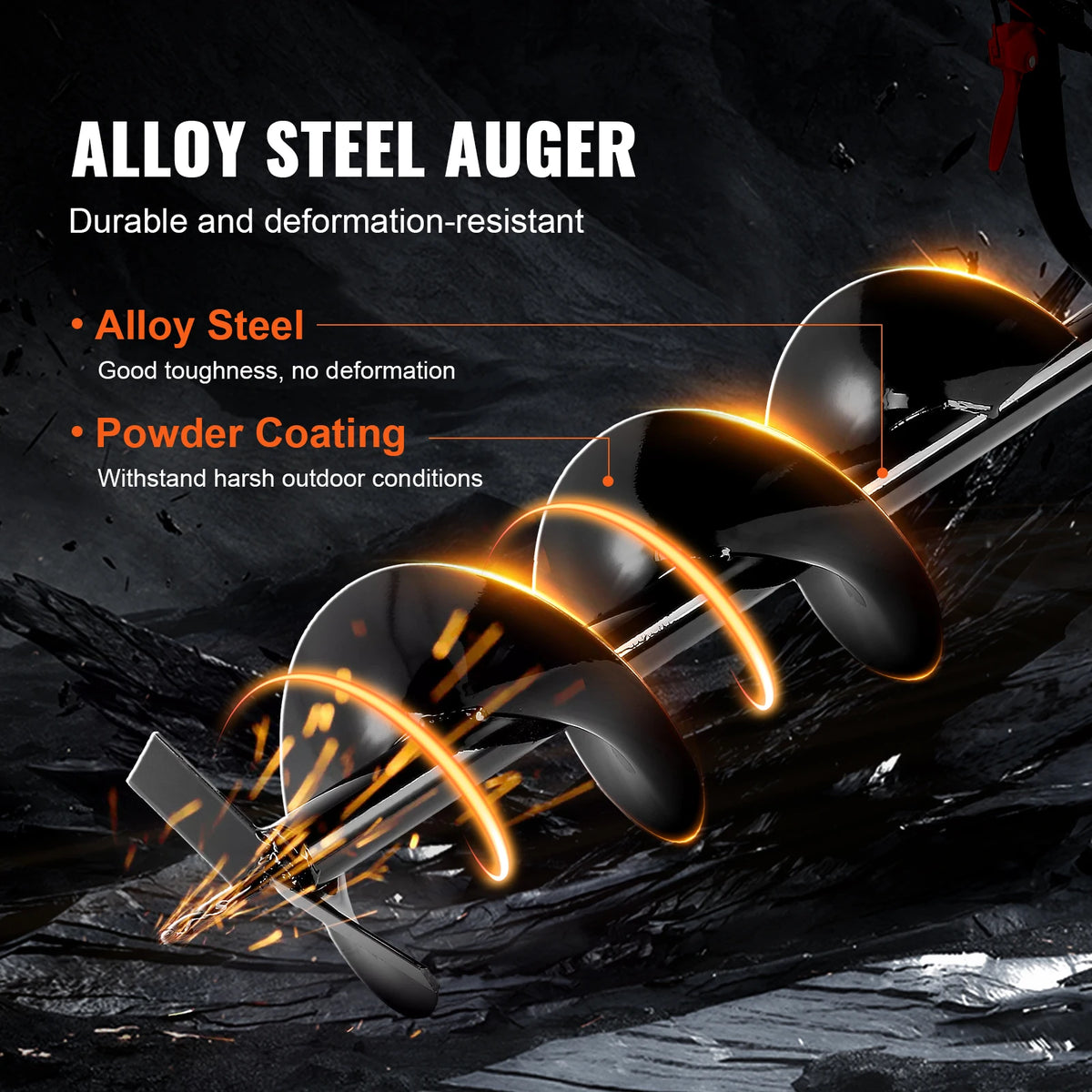 SucceBuy 43cc Gas Powered Post Hole Digger Earth Auger