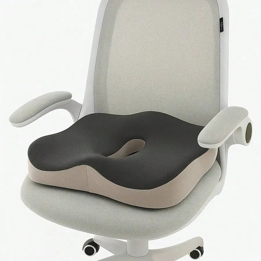 Decompression Cushion, Suitable For Office/Home Chairs, Ultra-Dense Memory Foam, Ergonomic Oval Design To Support Thighs