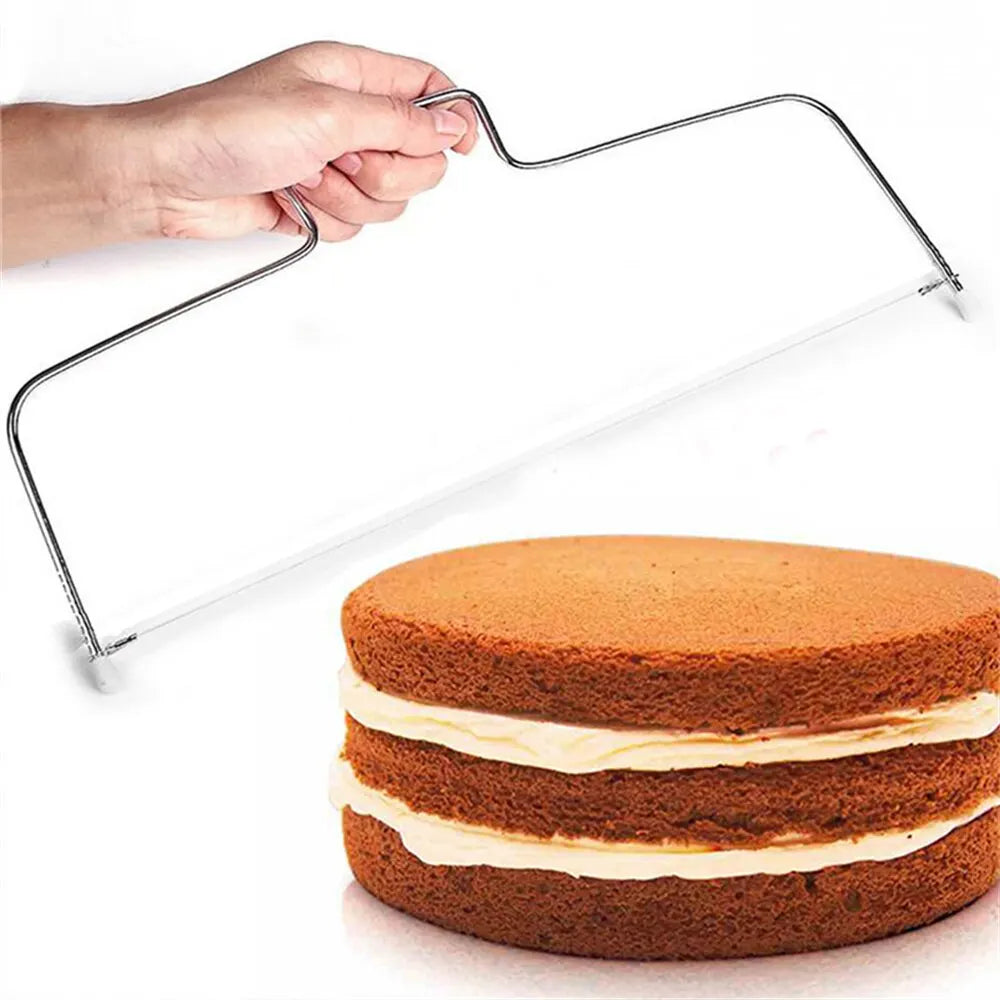 Double Wire Adjustable Cake Leveler Stainless Steel Decorating Tool