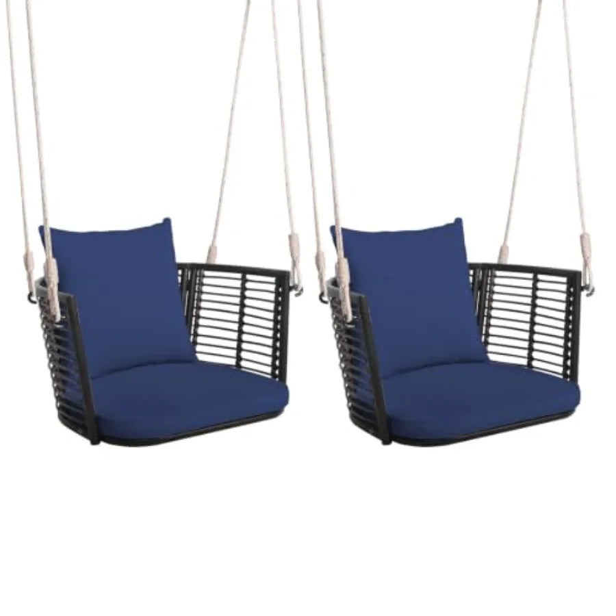 Outdoor Hanging Porch Swing With Cushions For Patio Relaxation