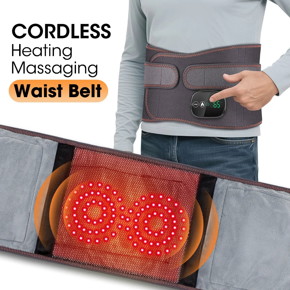 Agdoad Heating Vibration Massager Belt With Lumbar Support