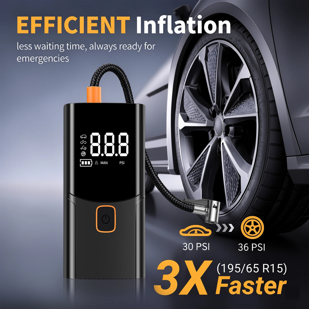 STSCELZ Portable Air Compressor Tire Inflator With Digital Display