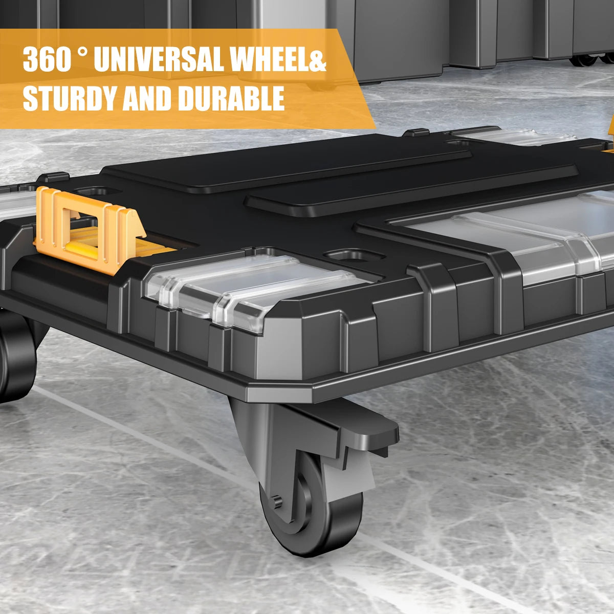 AIRAJ MultiFunctional Tier Stackable Rolling Tool Storage Box For Garage