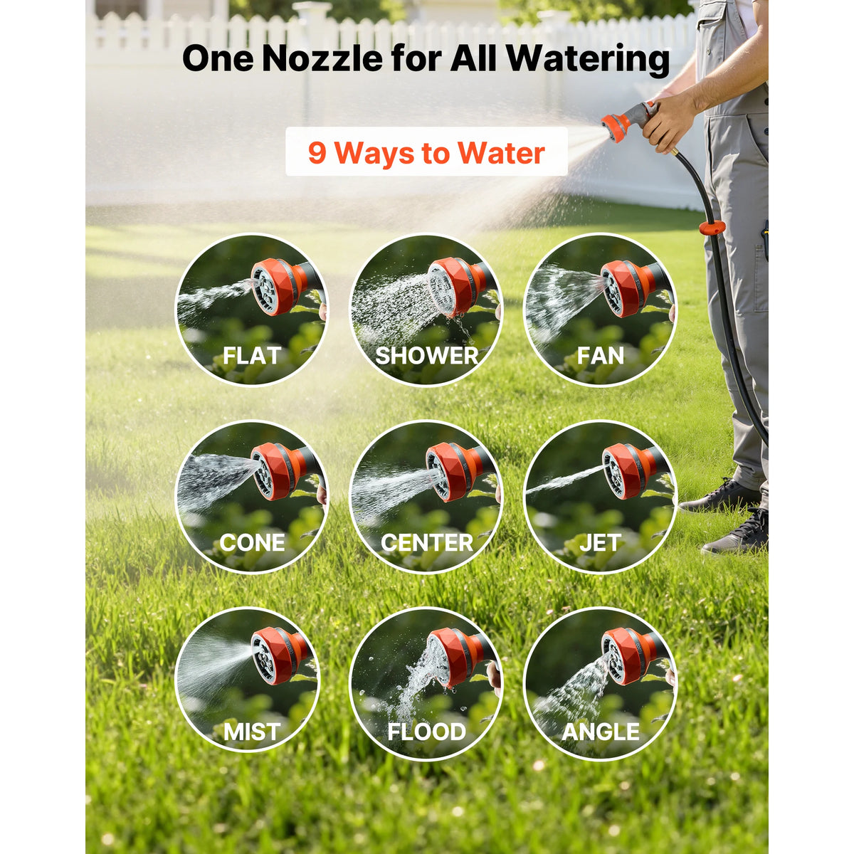 Wall Mounted Retractable Garden Hose Reel With Sprayer Nozzle