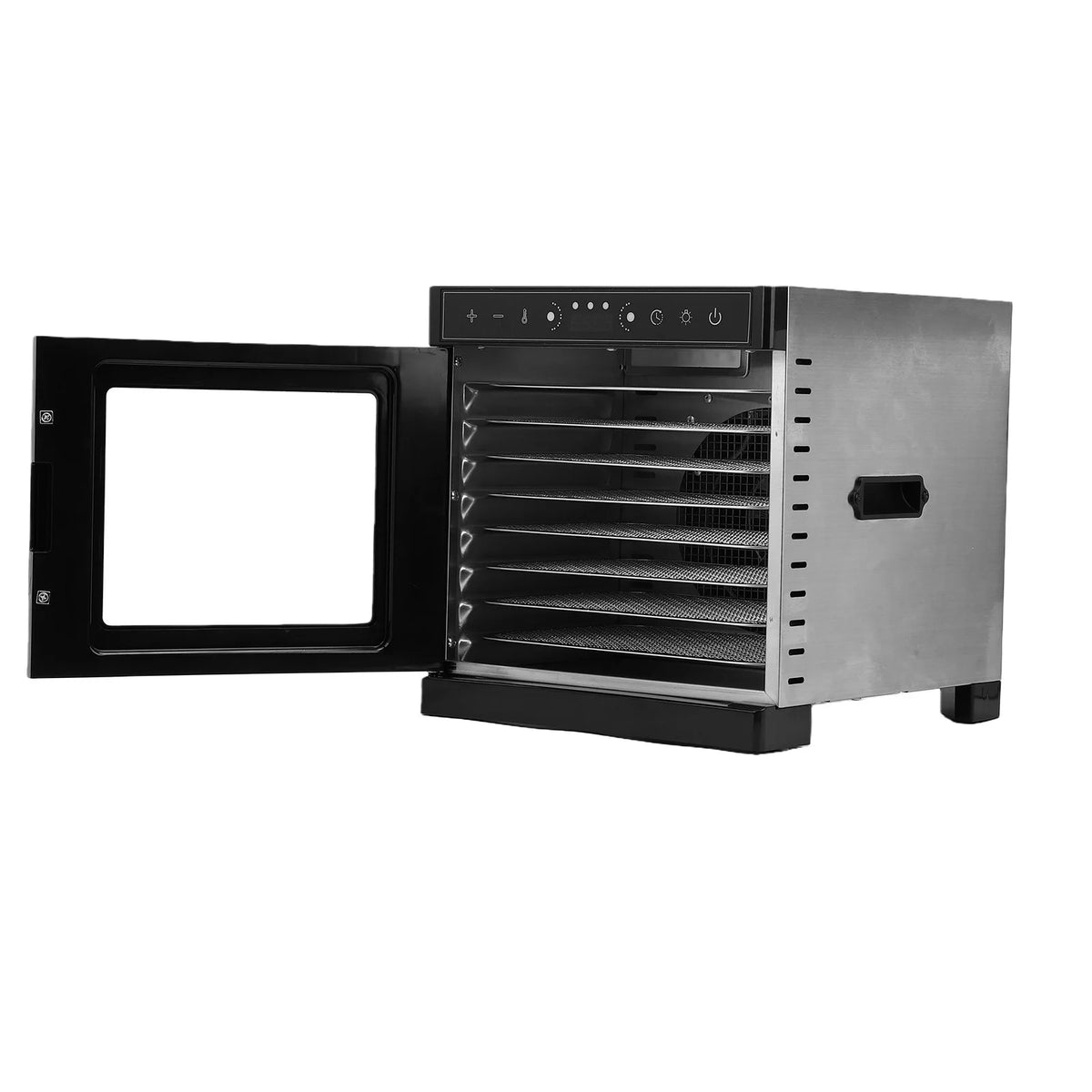 Stainless Steel Food Dehydrator With Viewing Window And Adjustable Controls