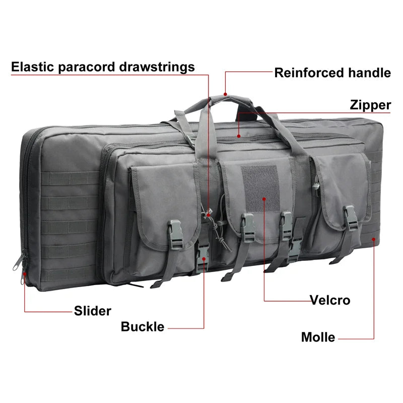 LQARMY Tactical Double Rifle Molle Gun Backpack Case