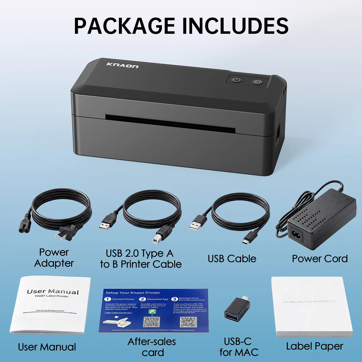 Knaon Bluetooth Thermal Shipping Label Printer for Small Business