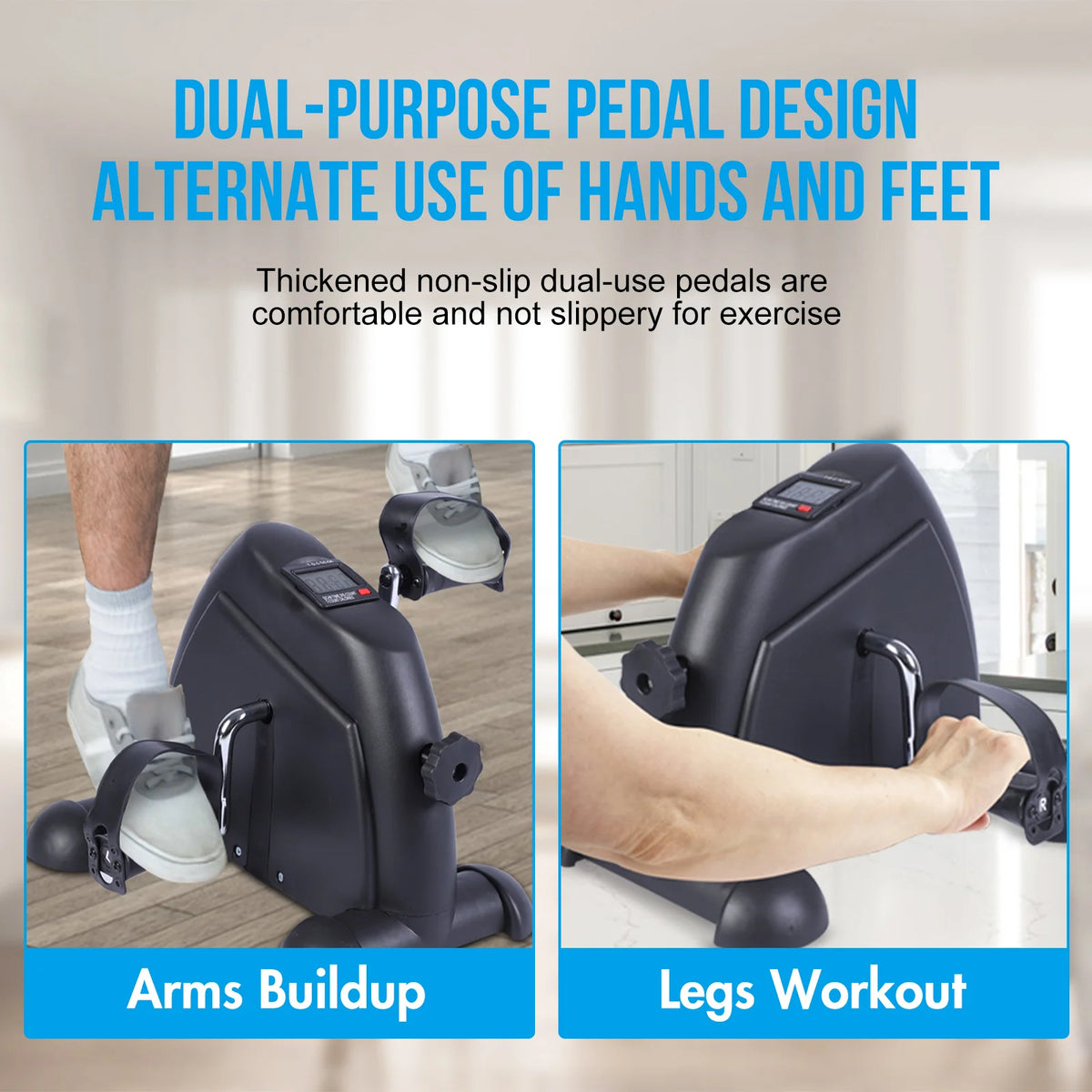 Mini Under Desk Pedal Exerciser Bike With Digital LCD Display