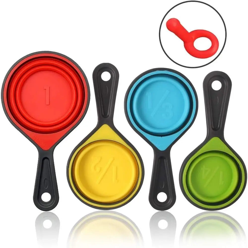 Collapsible Measuring Cups And Spoons 8 Piece Kitchen Set