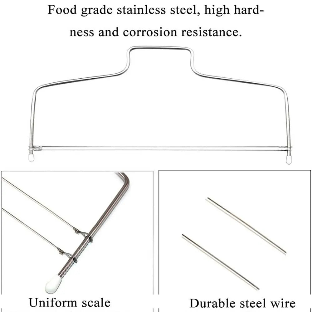 Double Wire Adjustable Cake Leveler Stainless Steel Decorating Tool