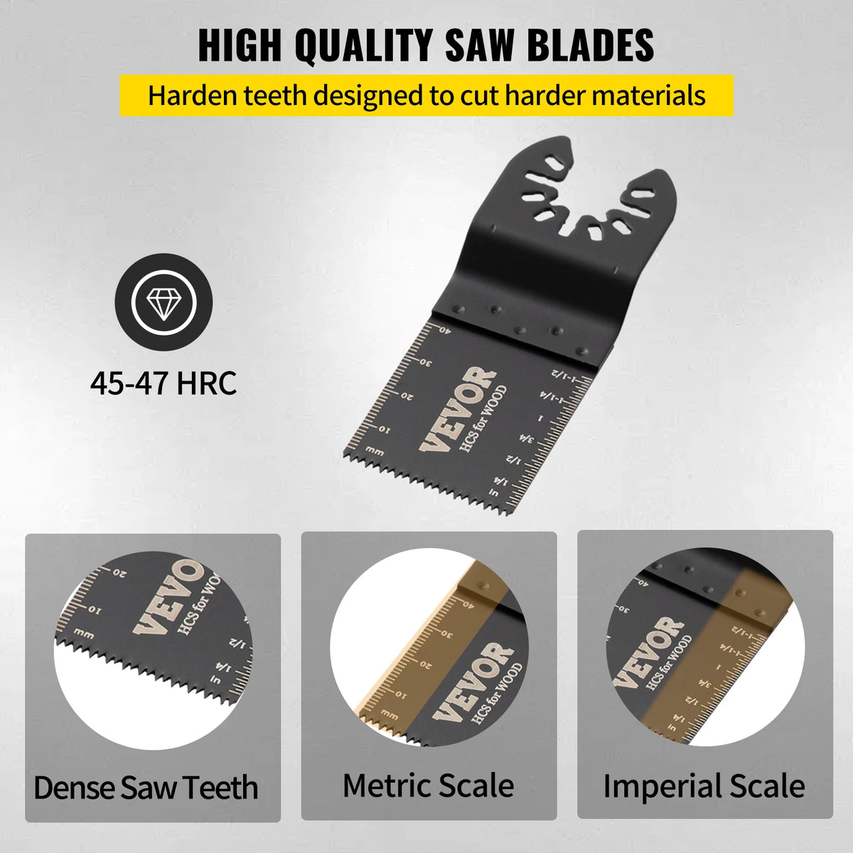 SucceBuy 100PCS Oscillating Saw Blades Multitool Quick Release Blades Kit HCS Tool Blades Cut Cutter for Wood Plastic Metal Nail