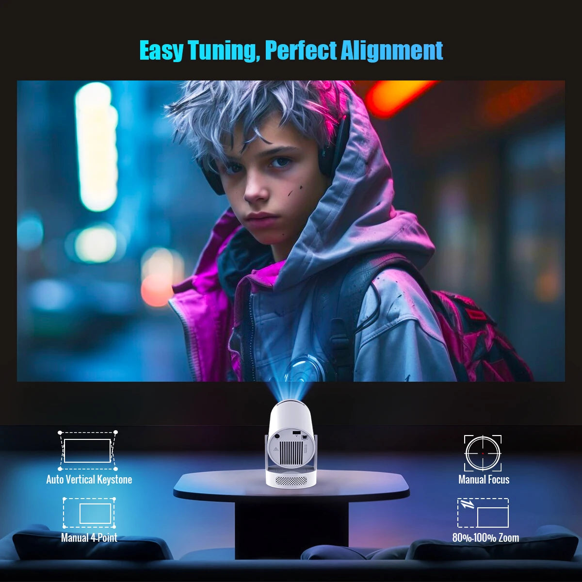 Magcubic Hy300 Pro Plus Portable 8K Android 14 Projector