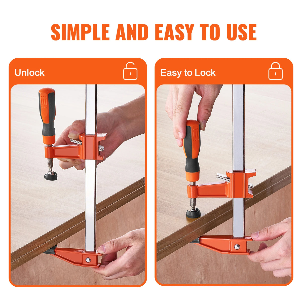 SucceBuy F Clamp 600 Lbs Capacity Bar Clamps 2 Pack