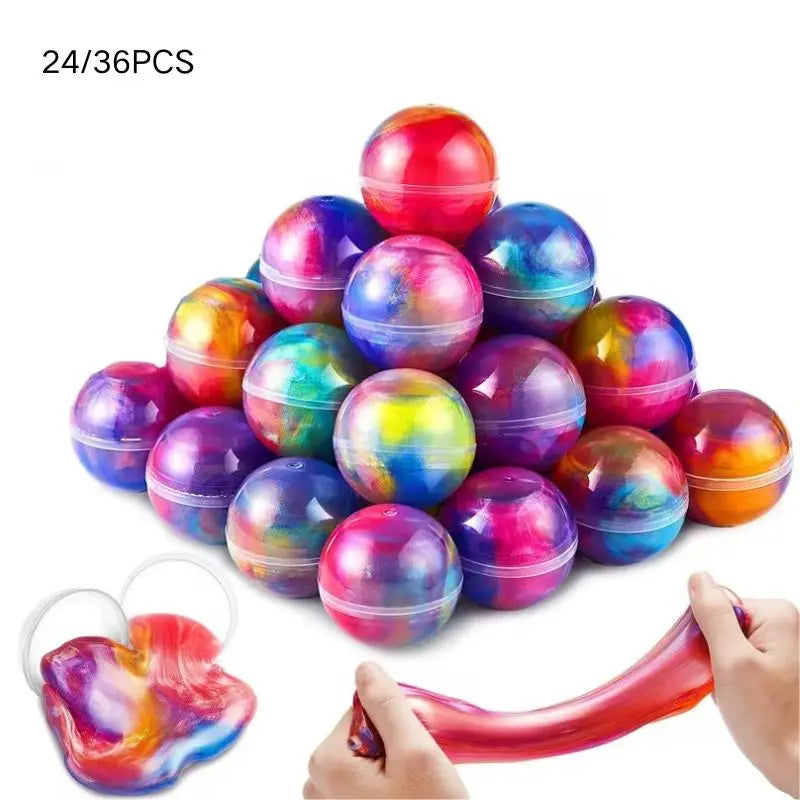 24/36 Packs Of Stretchy Slime Balls Party Favors Non-sticky No-Mess Slime For Boys & Girls Classroom Rewards & Christmas Party Supplies