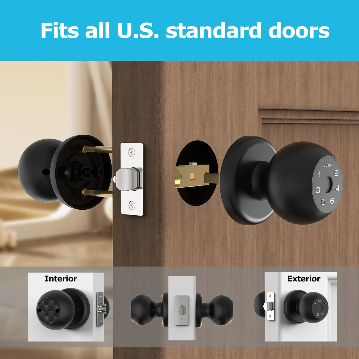 Viladepot Bluetooth Smart Door Lock Fingerprint Keypad App Control