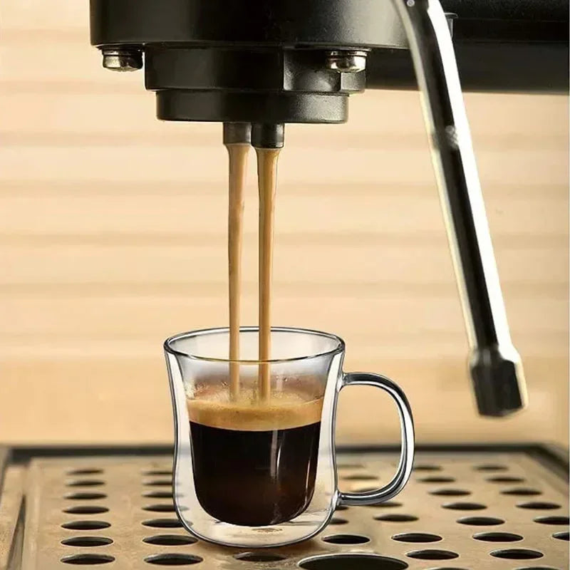 Heat-Resistant Double Wall Glass Cup Beer Coffee Cup Set Handmade Beer Tumbler Mug Tea Whiskey Mugs Transparent Drinkware