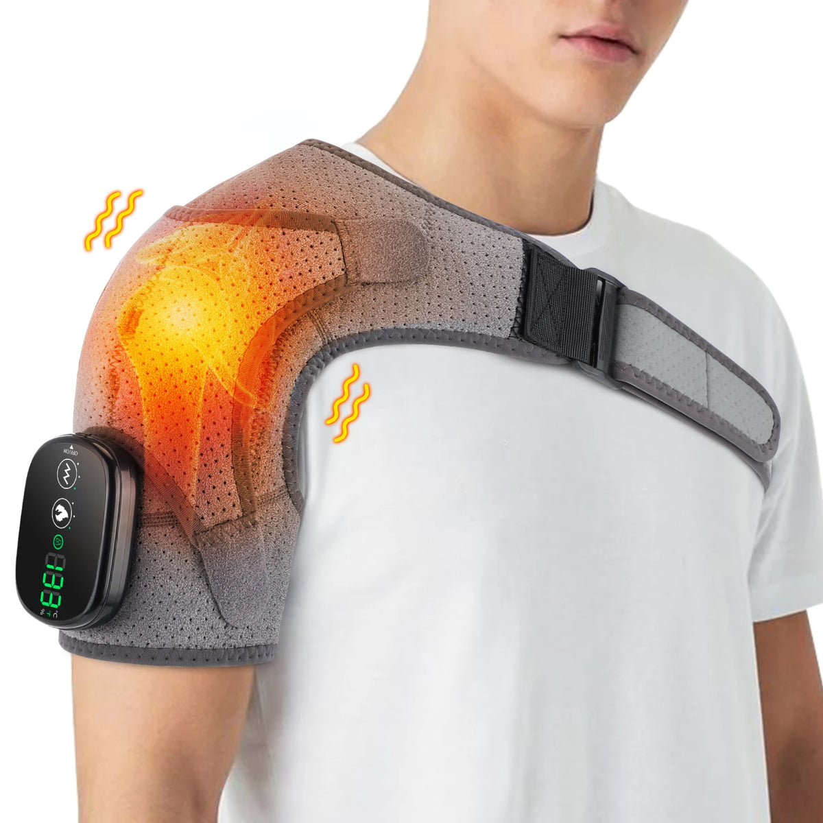Hailicare Cordless Heated Shoulder Wrap Massager For Pain Relief