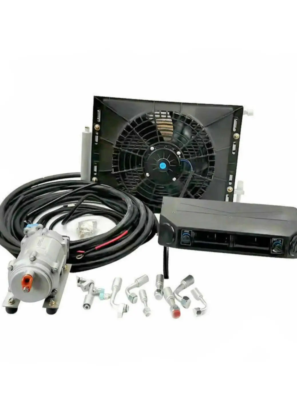 Treeligo 2026 Parking Air Conditioning Electric Car Air Conditioner 12V Fan For Automotive Truck Camper Van Bus Boat Excavator