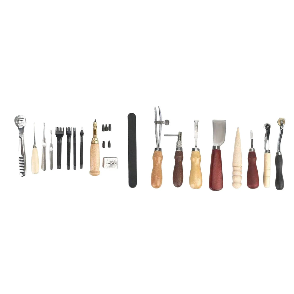 Bymaocar Leather Tools 19 Pieces Craft Kit For Sewing