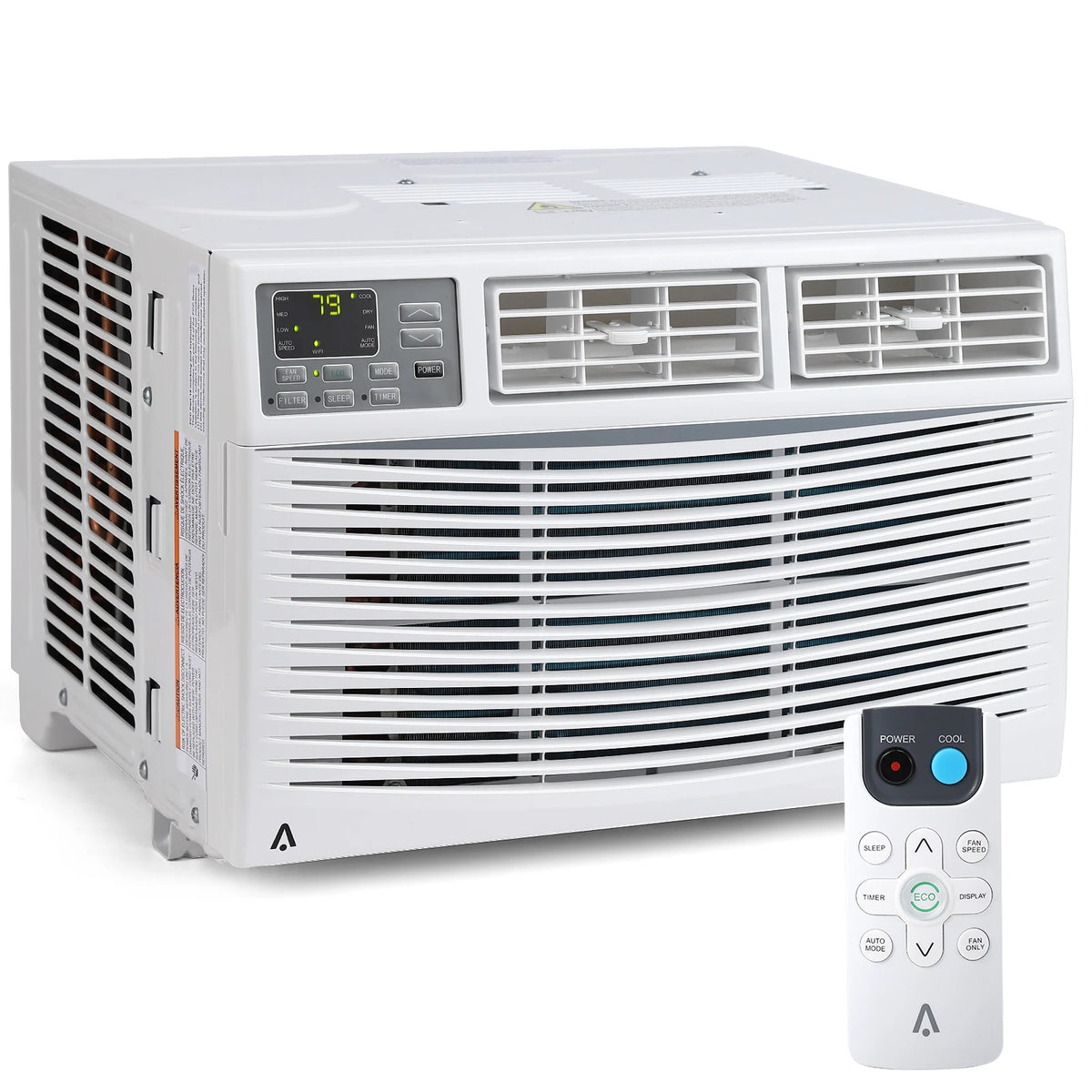 8000 BTU Smart Window Air Conditioner with Wifi, Remote &Control - 3-in-1 with Dehumidifier, 3 Fan Speeds, 24H Timer – for Bedroom, Office, or Home, Ultra Quiet & Efficient, Up to 350 Sq. Ft