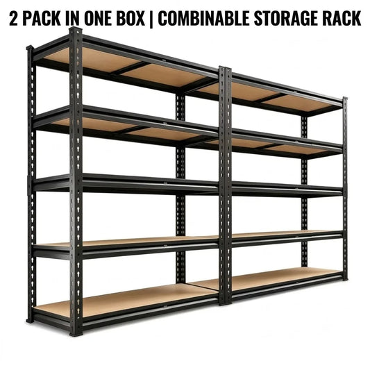Adjustable Heavy Duty Five Tier Storage Rack With Wood Deck