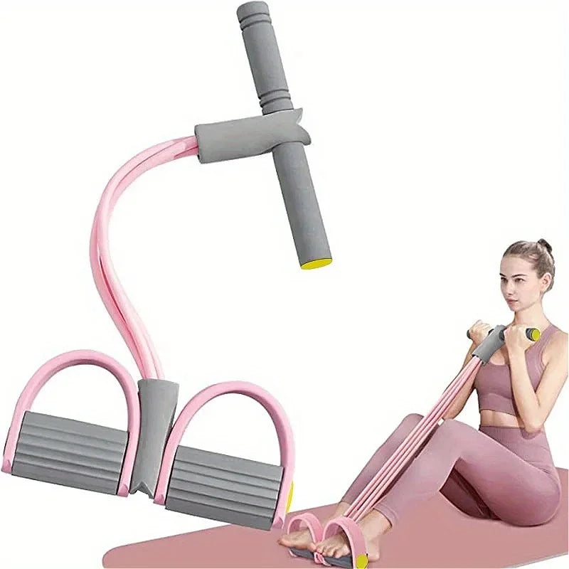 Multi-Function Resistance Band Set With Comfort Grip Handles