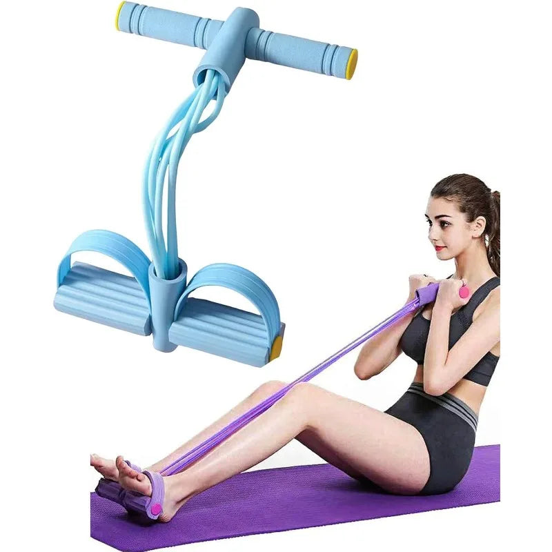 Multi-Function Resistance Band Set With Comfort Grip Handles