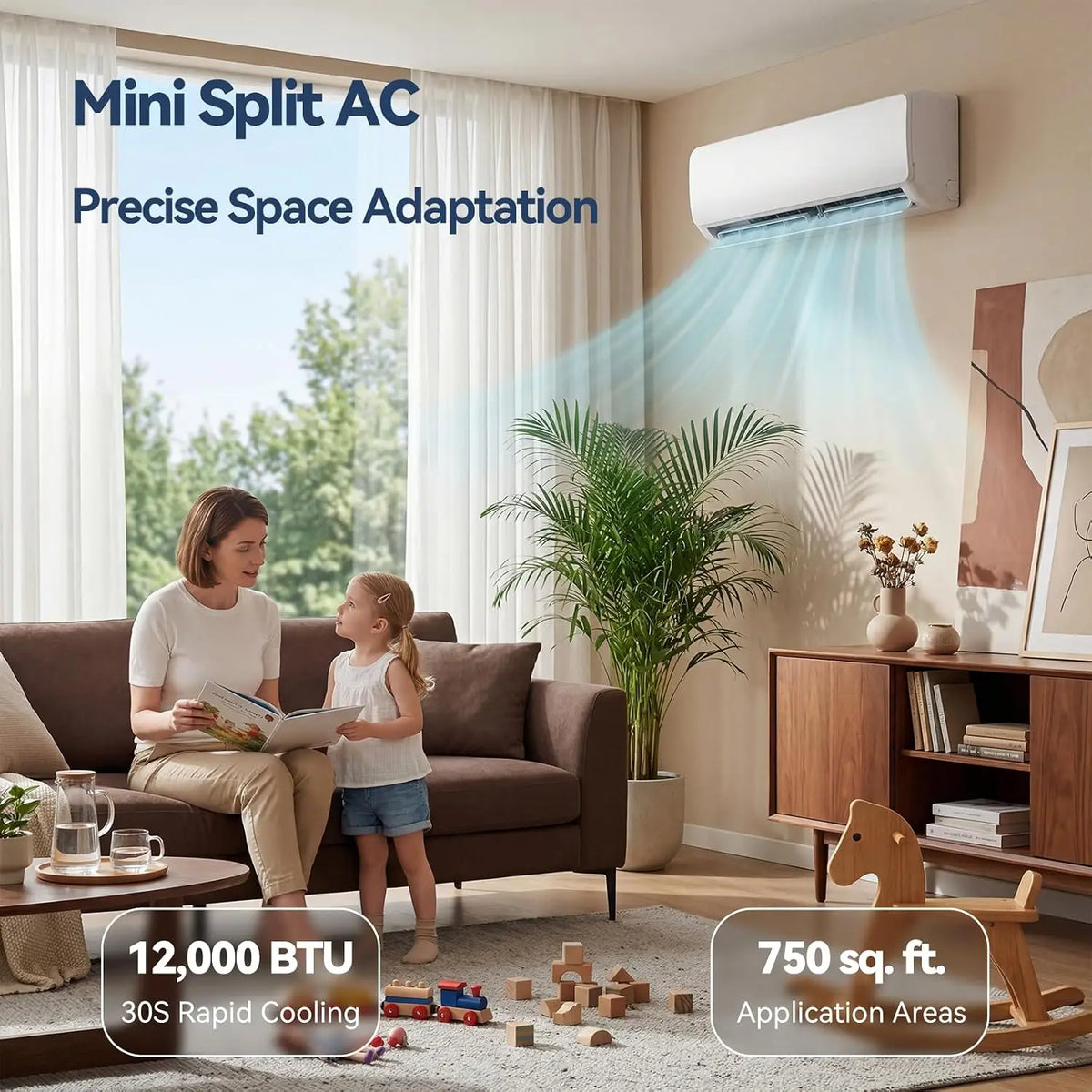 Ductless Mini Split Air Conditioner With Heat Pump System