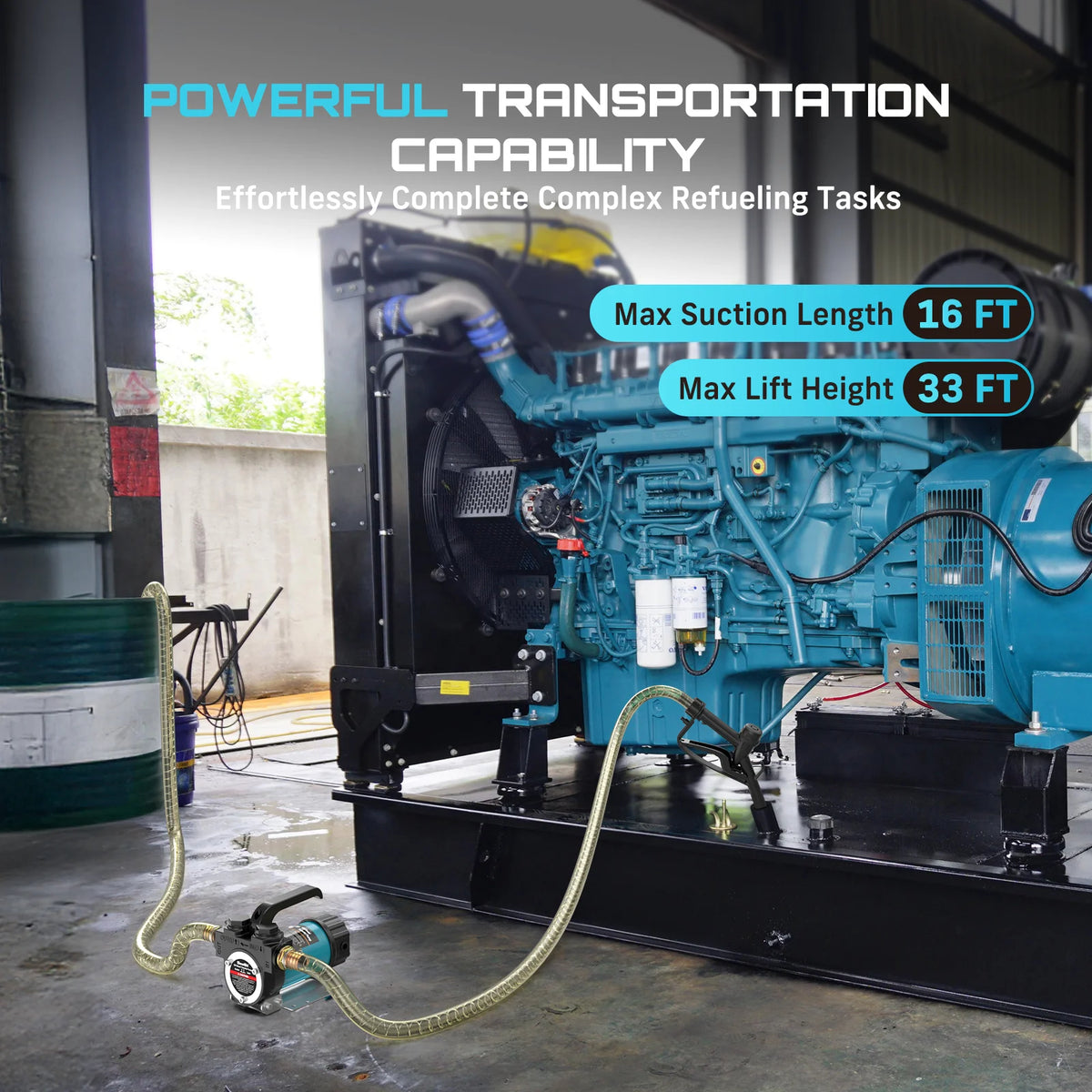 Seesii Electric Diesel Fuel Transfer Pump 12V Self Priming Kit