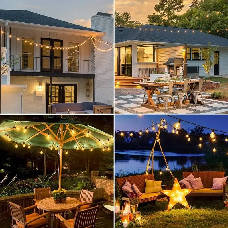 Aiopp G40 LED Globe String Lights Outdoor With US Plug