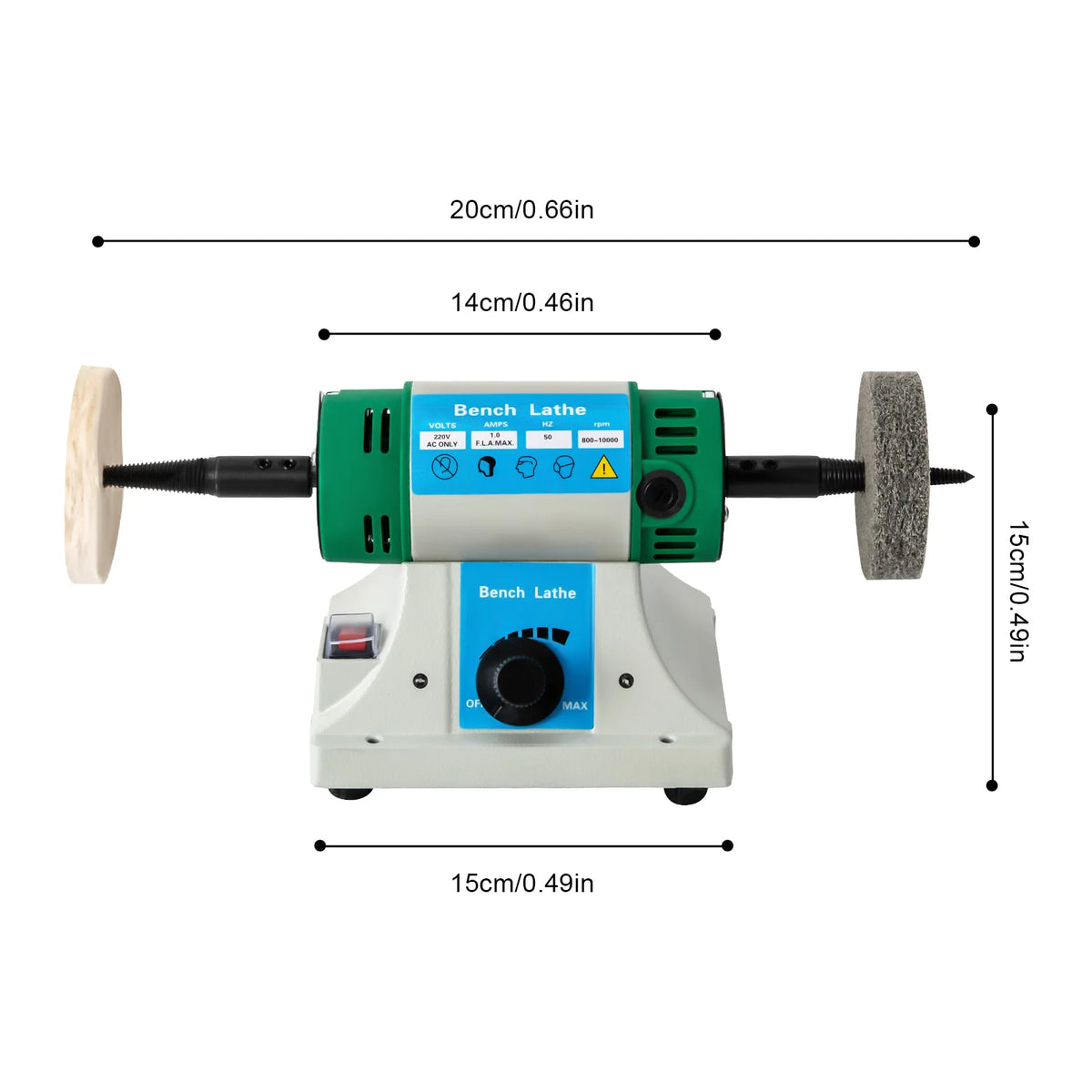 CNCEST Polishing Machine Desktop Lathe Grinding Jewelry Metal Jade Polisher
