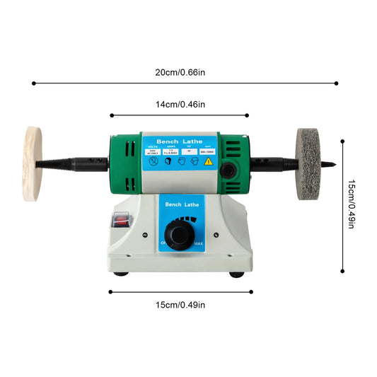 CNCEST Polishing Machine Desktop Lathe Grinding Jewelry Metal Jade Polisher