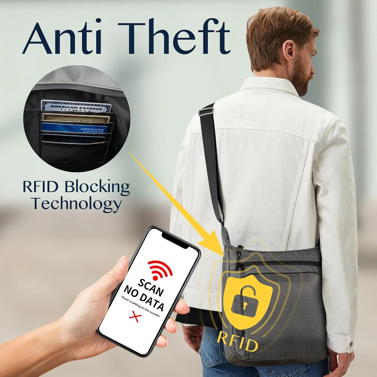 Kabaqoo Anti Theft Waterproof Sling Backpack Crossbody Bag